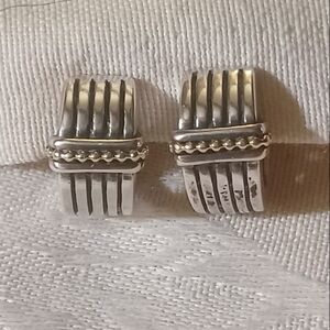 LAGOS Caviar Huggy Hoop Earrings, SS & 18k